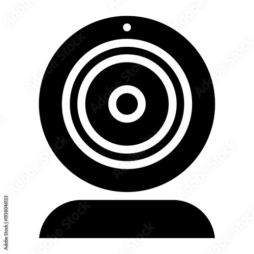 Web cam icon glyph style vector illustration.