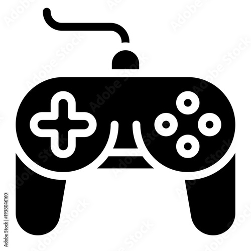 Gamepad  icon glyph style vector illustration.