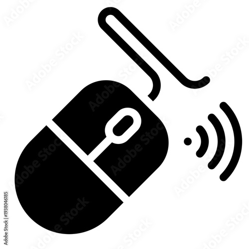 Mouse  icon glyph style vector illustration.