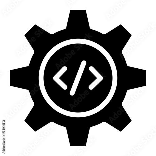 icon glyph style vector illustration.