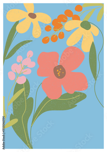 Flower Bouquet Botanical Poster