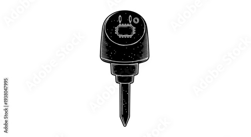 Black electrical plug close up view.