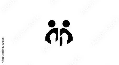 Two People Icon Symbol Graphic.
