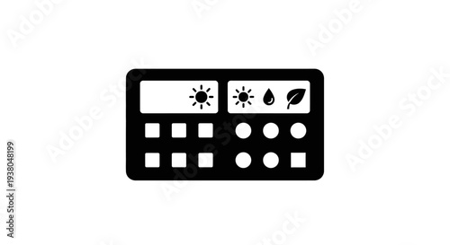 Weather forecast control panel interface.