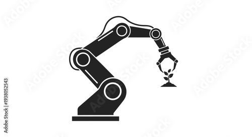 Industrial robotic arm machine technology.