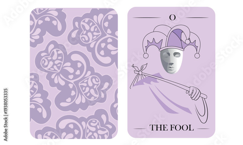 Tarot Card The Fool – Major Arcana Esoteric Spiritual Vector Illustration