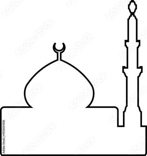 vector illustration of mosque
