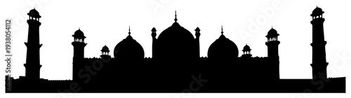 silhouette of a mosque