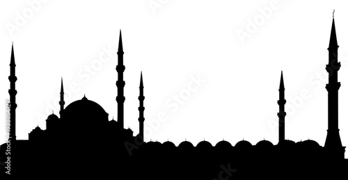 silhouette of a mosque
