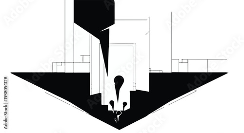 man standing in front of cityscape with light bulb