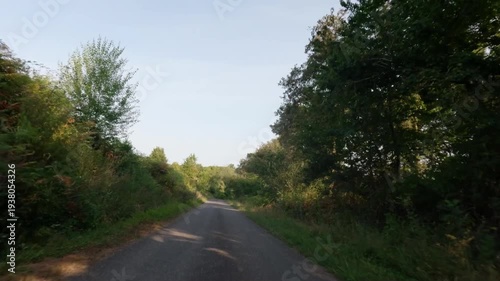 POV Driving in a rural region in France in Summer