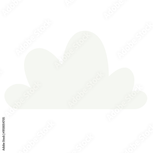 Simple White Cloud Icon
