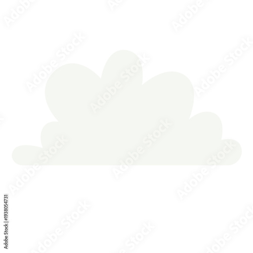 Simple White Cloud Icon