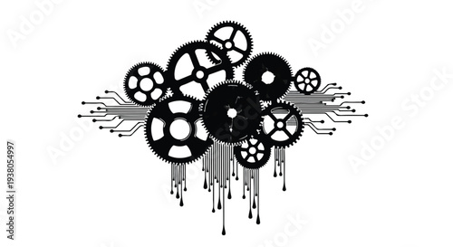 Film reel illustration with gray abstract background