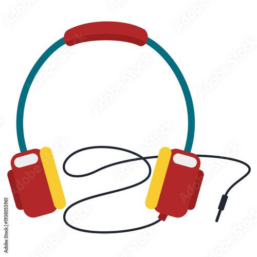 Colorful Headphones Illustration