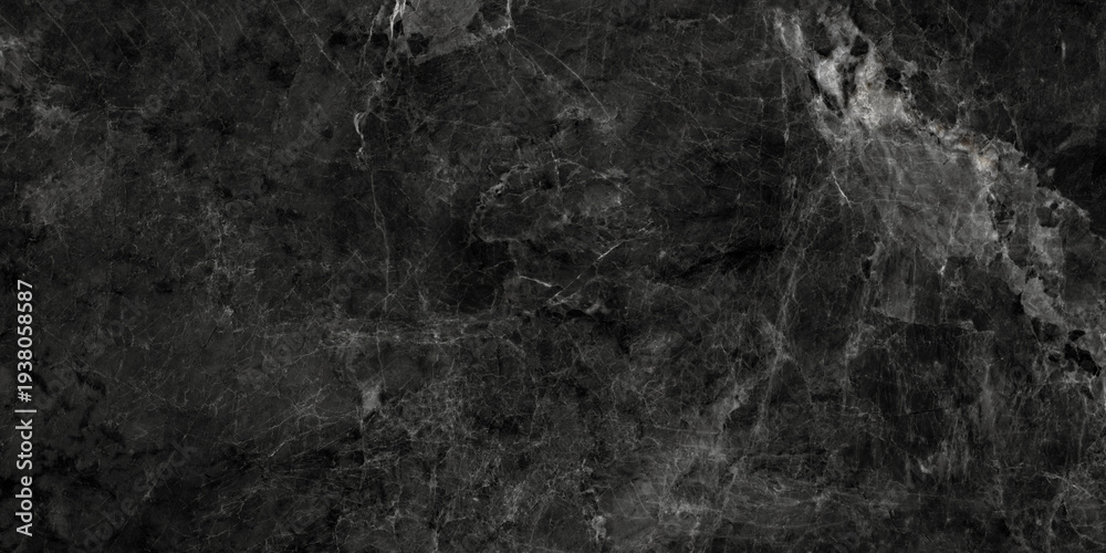Obraz premium Black marble stone texture, natural background 