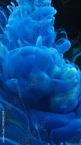 colorful ink swirling in water