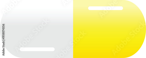 Capsule Pill Vector Illustration – Minimal Medicine Capsule Icon