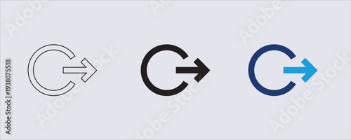 Download vector icon logout button