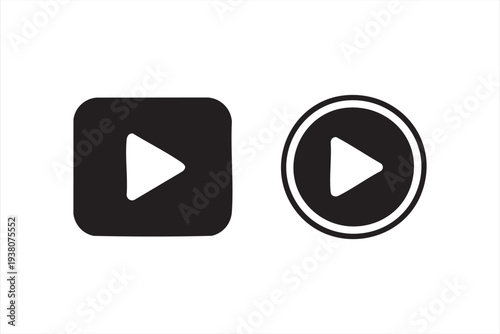 Video control symbol collection for modern app and web interface design