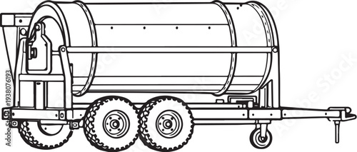Compost Turning Machine Line Art Organic Waste Processing Equipment