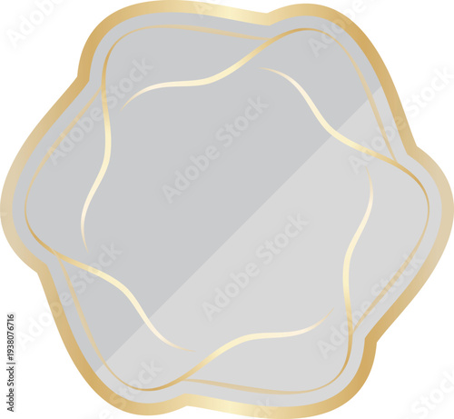 高級感のあるラインのフレーム　ペールグレー＆ゴールド