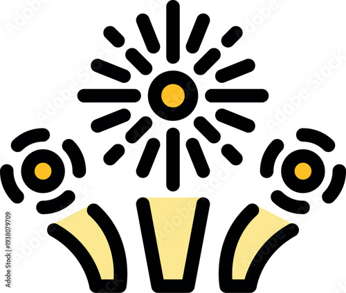 Colorful fireworks exploding, creating a festive atmosphere, perfect for celebrations and special occasions