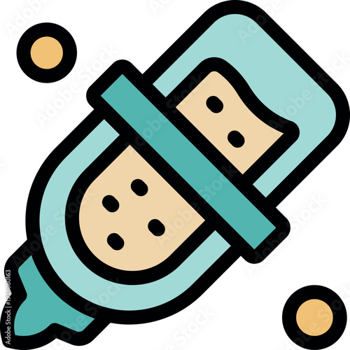 Baby bottle containing milk or infant formula, providing essential nutrition for healthy growth and development