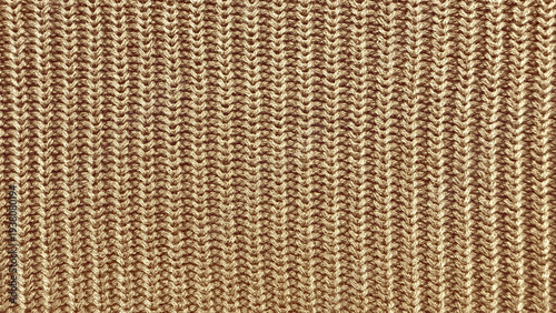 Obraz na plátne knitted fabric texture beige ribbed wool yarn with intricate vertical zigzag pat