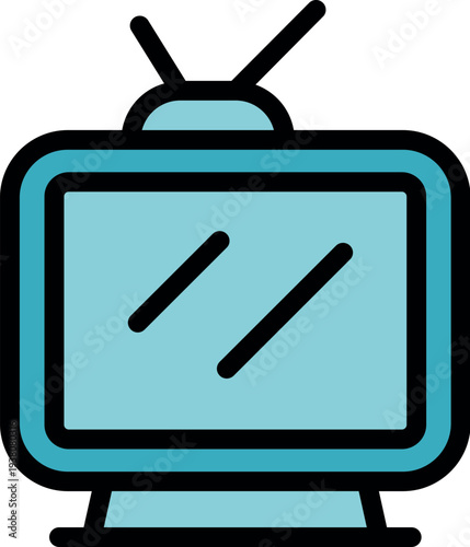 Old fashioned tv showing static lines, representing nostalgic broadcasting technology