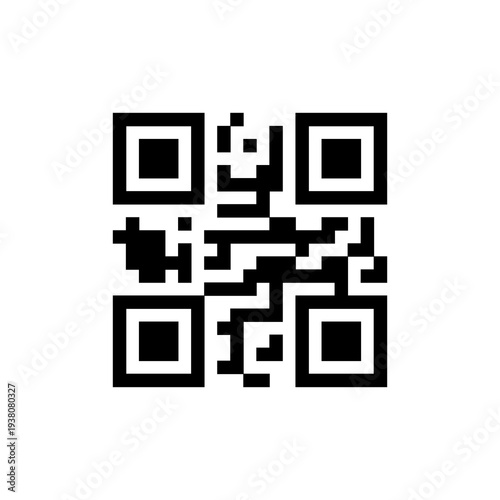 Digital QR Code Scanner Vector Icon for Mobile Links and Marketing