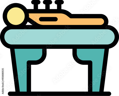 Patient receiving acupuncture treatment lying on massage table, promoting relaxation and pain relief