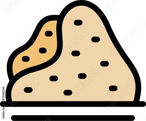 Freshly harvested potato tuber resting on the ground, showcasing its natural form and earthy tones