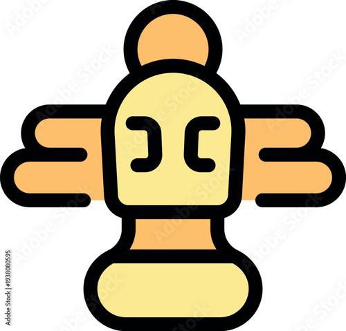 Cartoon alien invader from outer space is arriving on planet earth