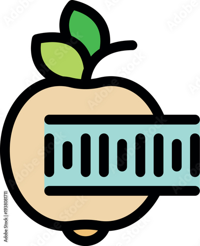 Measuring tape wrapped around an apple symbolizes healthy eating habits and weight management