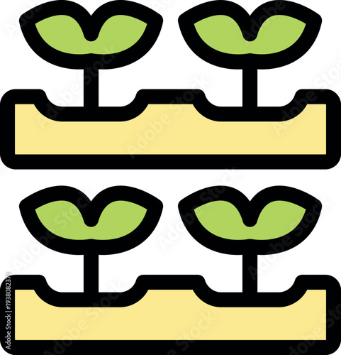 Seedlings growing in seed trays, representing new life, growth, and the start of the gardening season