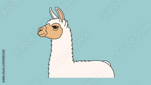 Cartoon llama profile