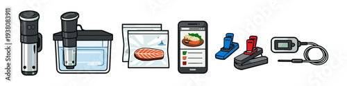 Sous vide cooking equipment and accessories for precise meal preparation at home