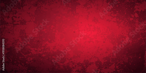 Abstract red grunge texture background with vintage dirty paper wall pattern and dark aged surface design.