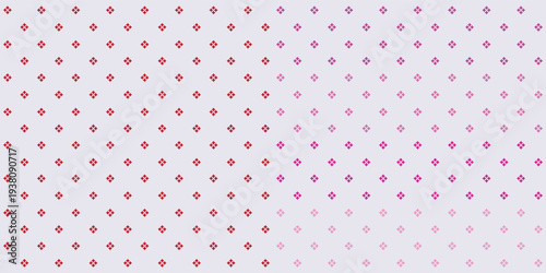 A seamless geometric pattern featuring small red rhombus ornaments on a light background. It offers a minimalistic, modern aesthetic. used for wallpapers or flyers. Vector illustration.