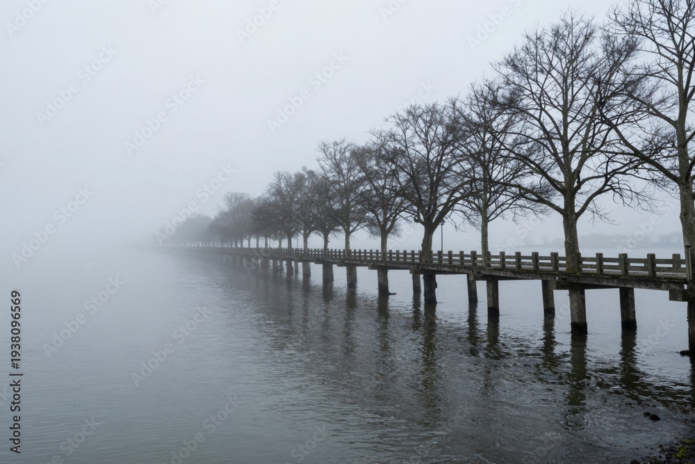 Obraz premium Mist Covered Dock Tranquility