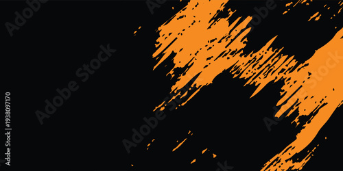 orange black brush Car sticker wrap pattern banner abstract sporty lines black orange color combination grunge brush modern pattern