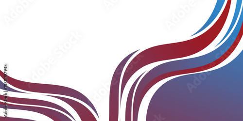 Curved abstract vector background with dynamic red, purple, and blue gradient swooshes over a white backdrop