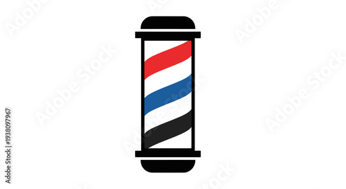 Classic Barber Shop Pole Sign Icon.