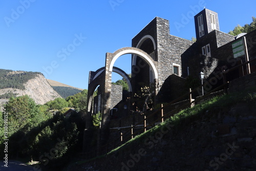 Exterior of the Sanctuary of the Virgin of Meritxell in Andorra