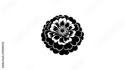 Elegant black and white floral silhouette design for decor and crafts
