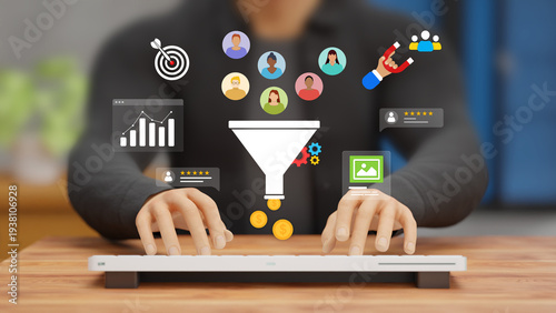 Cuadro en lienzo Lead Generation Concept