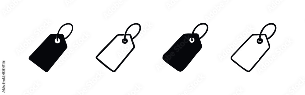 Fototapeta premium Price tag or discount label icon set