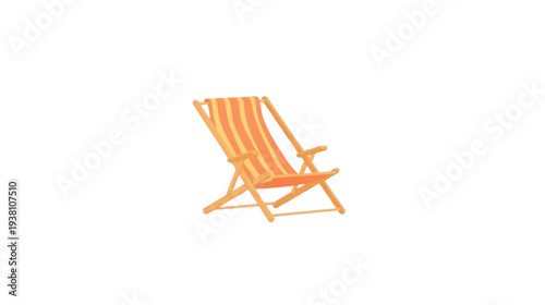 beach chair isolated on white background