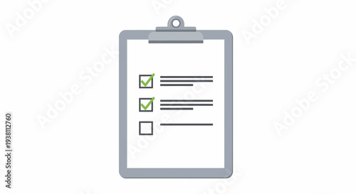 Checklist with Completed Tasks on Clipboard, Progress and Planning